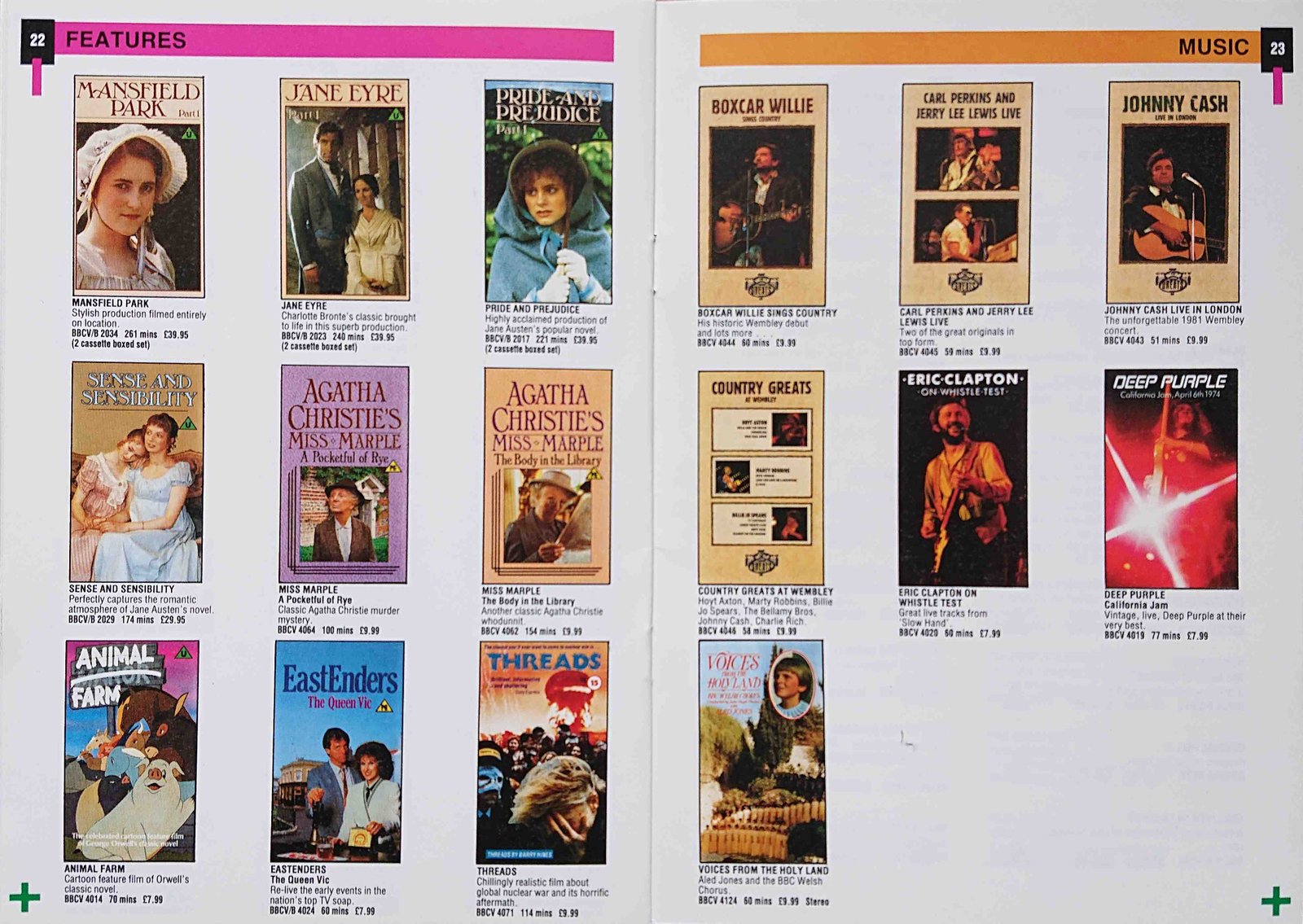 Other pages of catalogue BBC Video catalogue 1988